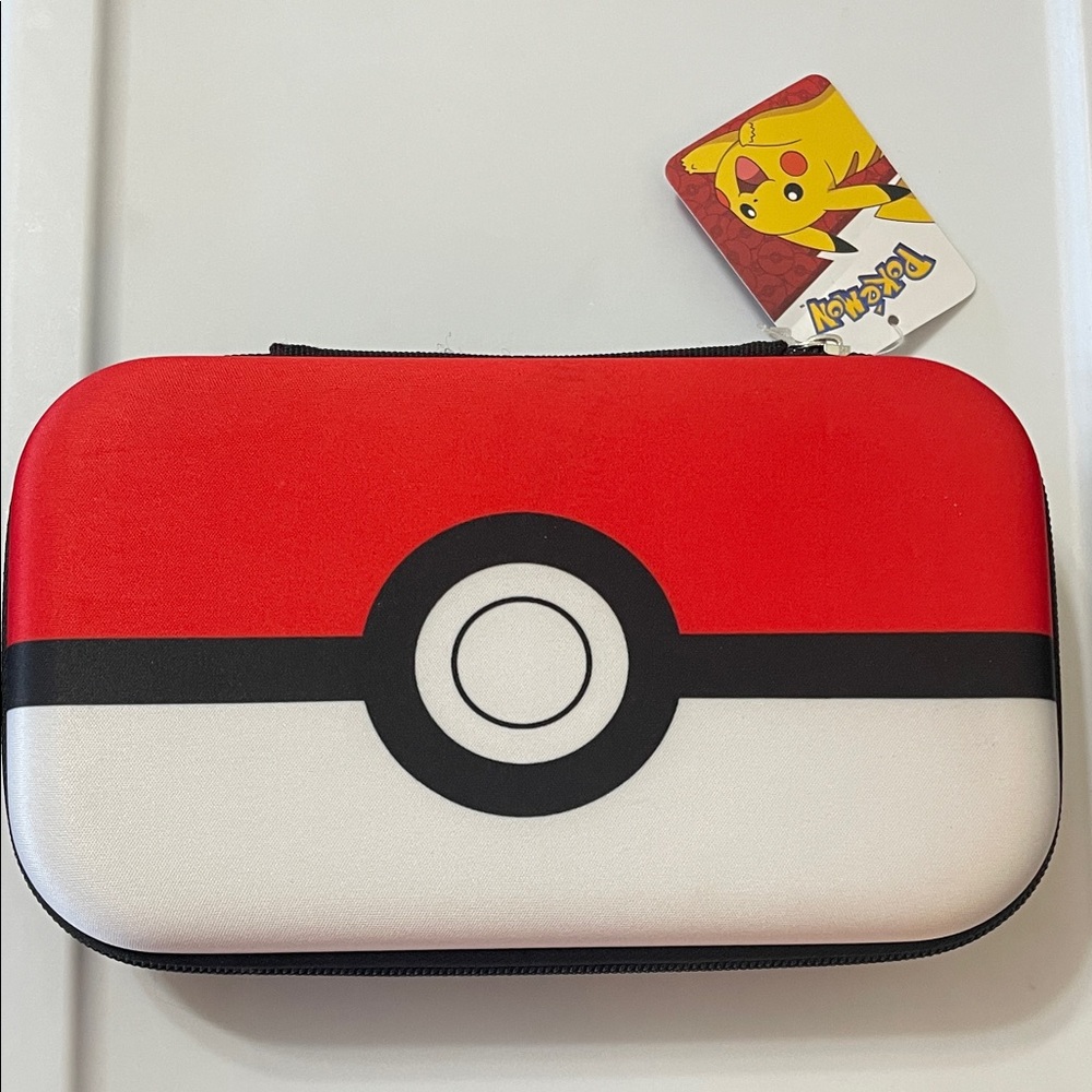 Pokémon Poké Ball Hard Travel Case - Red & White NWT